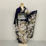【振袖】紺・桜