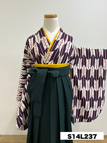 【卒業袴】紫・矢羽