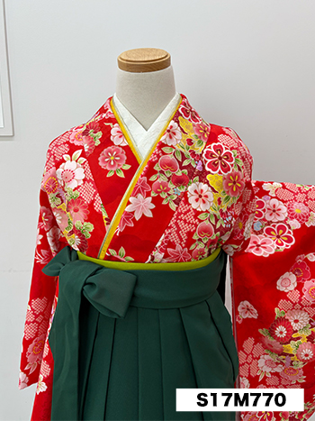 【卒業袴】赤・桜
