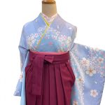 【卒業袴】水色・桜