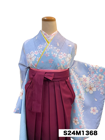 【卒業袴】水色・桜