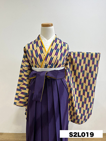【卒業袴】紫・矢羽