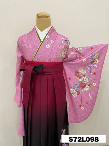 【卒業袴】ピンク・牡丹