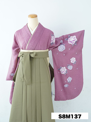 【卒業袴】ﾋﾟﾝｸ・薔薇