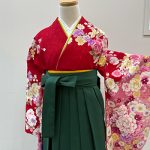 【卒業袴】赤・牡丹