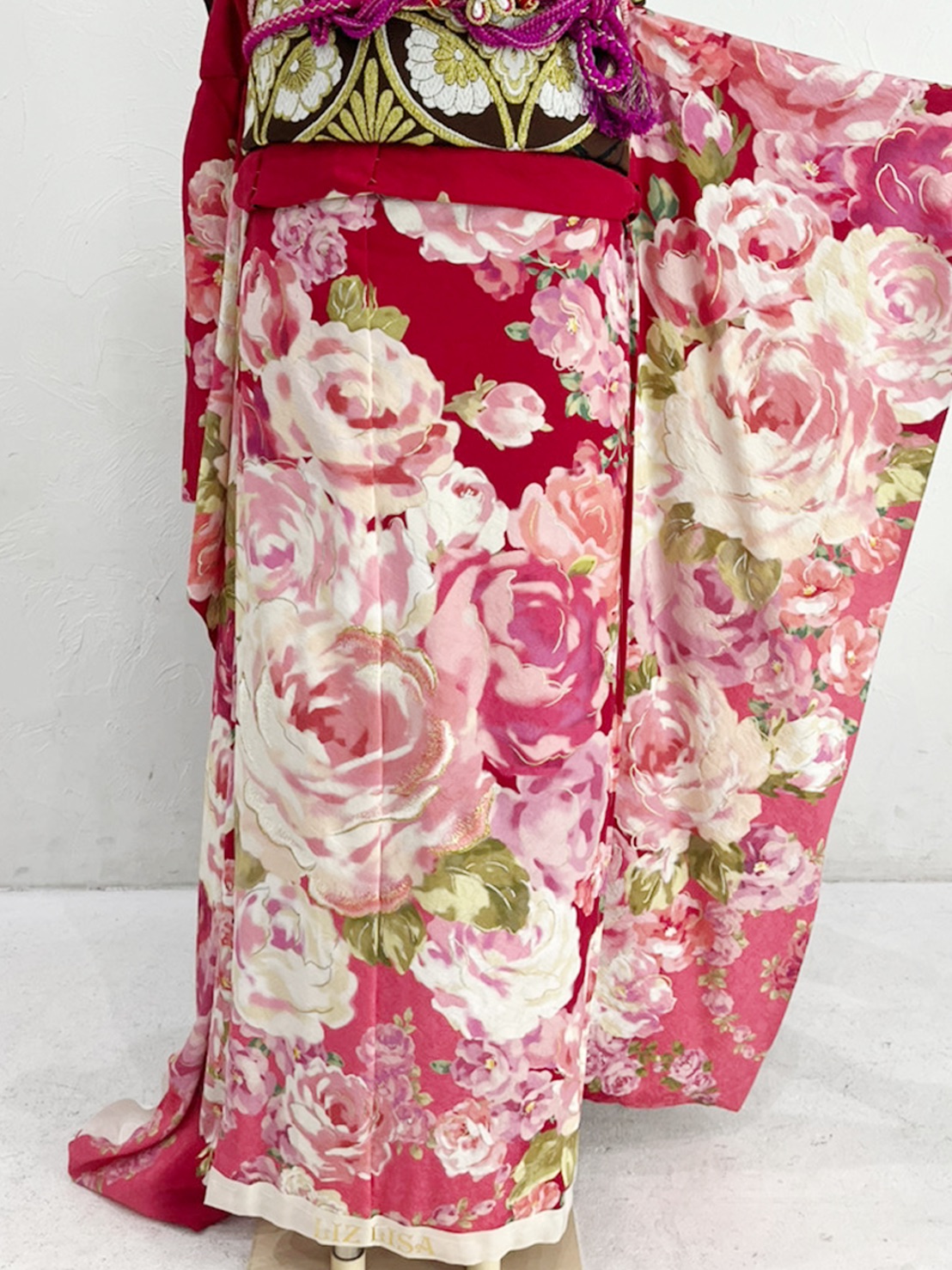 【振袖】赤・薔薇