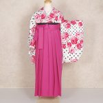 【卒業袴】白・薔薇/ﾄﾞｯﾄ