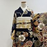 【振袖】紺・菊