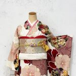 【振袖】白/赤・桜