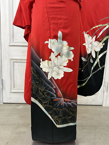 【振袖】赤・菖蒲
