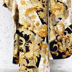 【振袖】白/金/黒・花