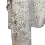 【振袖】グレー・牡丹