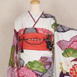【振袖】白・松