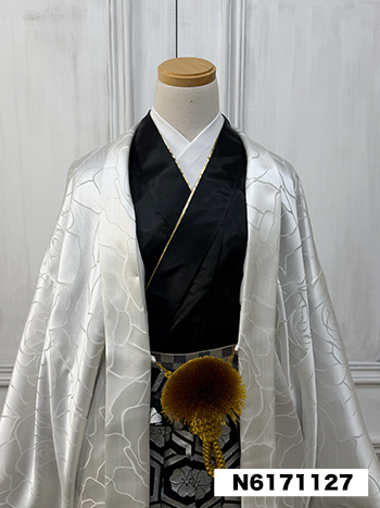 【男性袴】白・薔薇