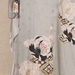 【振袖】ｸﾞﾚｰ・牡丹