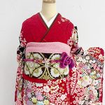 【振袖】赤・辻が花