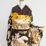 【振袖】茶色・御所車