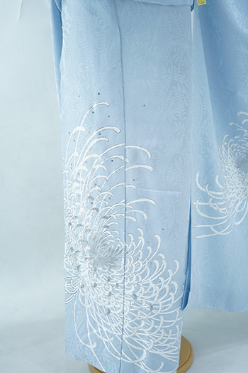 【振袖】水色・菊