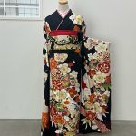 【振袖】黒・梅