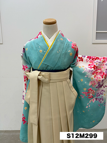 【卒業袴】水色・菖蒲