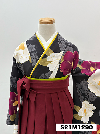 【卒業袴】黒・椿