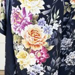 【振袖】紺・薔薇