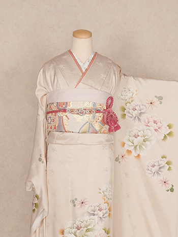 【振袖】ﾋﾟﾝｸ・牡丹