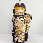 【振袖】茶色・御所車