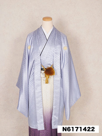 【男性袴】ｸﾞﾚｰ・菊菱