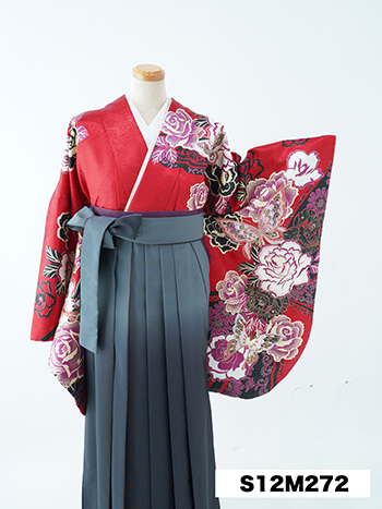 【卒業袴】赤・ﾊﾞﾗ