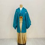 【男性袴】緑・光沢