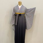 【卒業袴】ｸﾞﾚｰ・小花