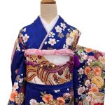【振袖】青・牡丹