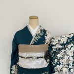 【振袖】緑・牡丹