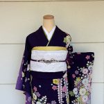 【振袖】紺・桜