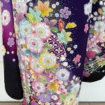 【振袖】紺・桜