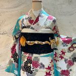 【振袖】水色・菊