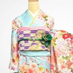 【振袖】水色・牡丹