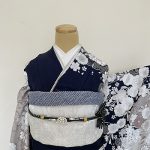 【振袖】紺・菊・桜