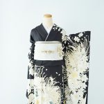 【振袖】黒・百合