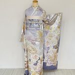 【振袖】ｸﾞﾚｰ・薔薇