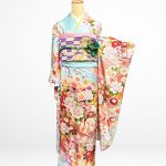 【振袖】水色・牡丹