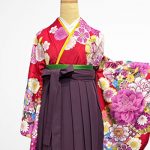 【卒業袴】赤･牡丹