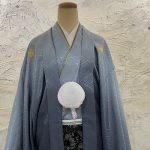 【男性袴】ｸﾞﾚｰ･菊菱