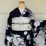 【振袖】紺・牡丹