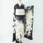 【振袖】黒・百合