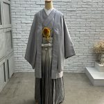 【男性袴】ｸﾞﾚｰ･無地
