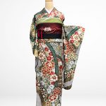 【振袖】緑・牡丹