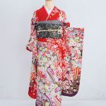 【振袖】赤・桜/辻が花