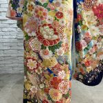 【振袖】青・牡丹・桜